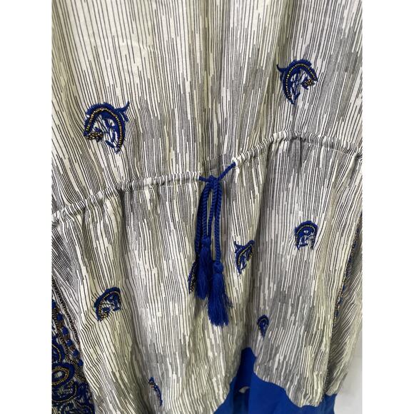 Anthropologie Floreat Lona Embroidered Tunic Top Large Bohemian Hippie - Picture 8 of 10